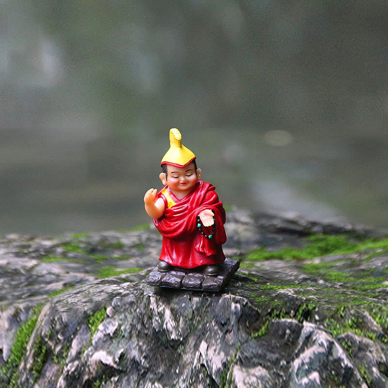 Figurines de lamas tibétains peintes à la main | Statues spirituelles en résine