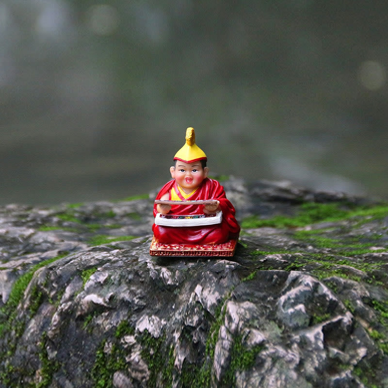 Figurines de lamas tibétains peintes à la main | Statues spirituelles en résine