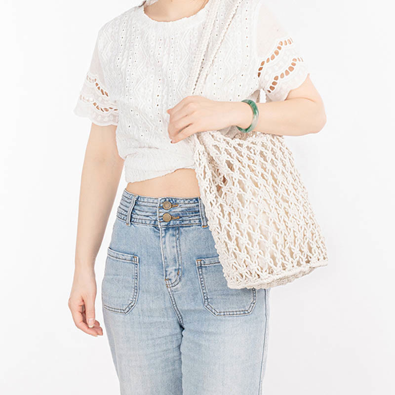 Sac à bandoulière en fil de coton tissé à la main pour le yoga