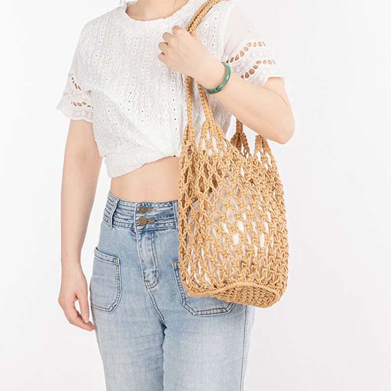 Sac à bandoulière en fil de coton tissé à la main pour le yoga