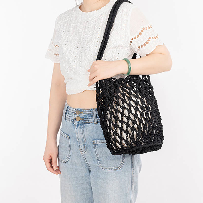 Sac à bandoulière en fil de coton tissé à la main pour le yoga
