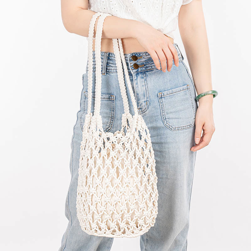 Sac à bandoulière en fil de coton tissé à la main pour le yoga