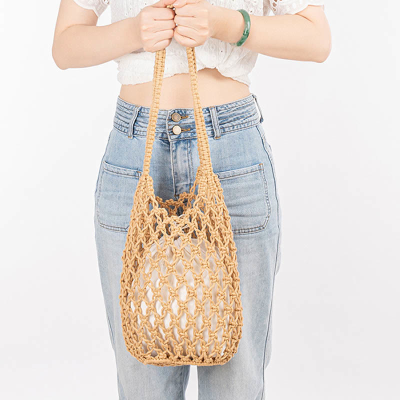 Sac à bandoulière en fil de coton tissé à la main pour le yoga