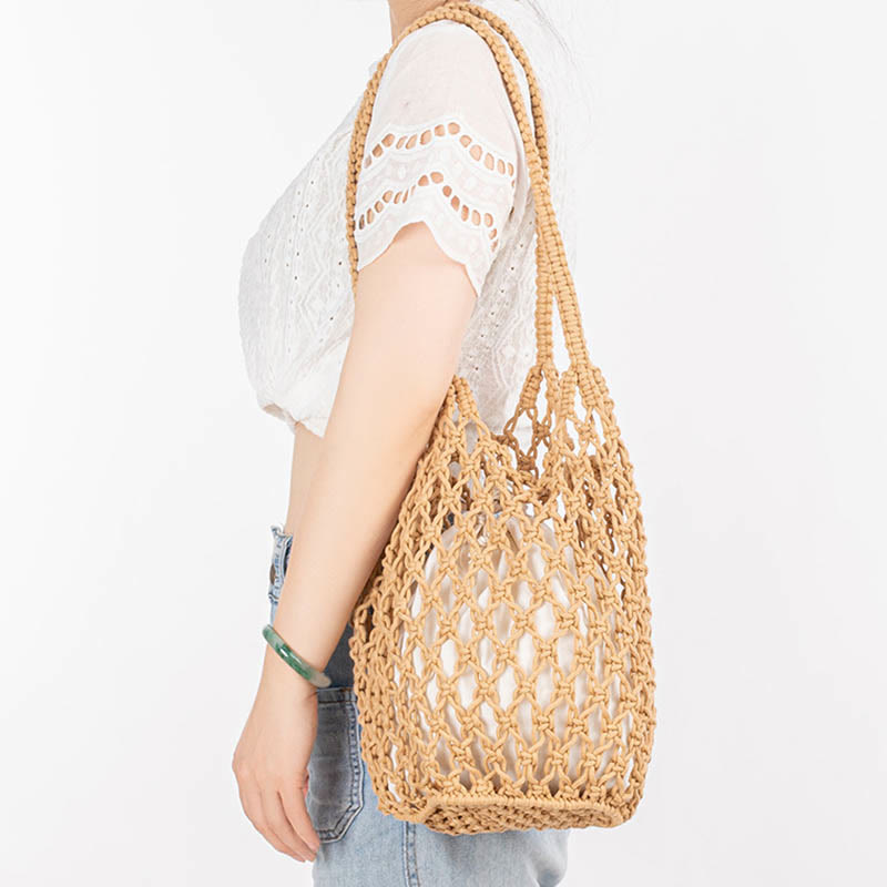 Sac à bandoulière en fil de coton tissé à la main pour le yoga