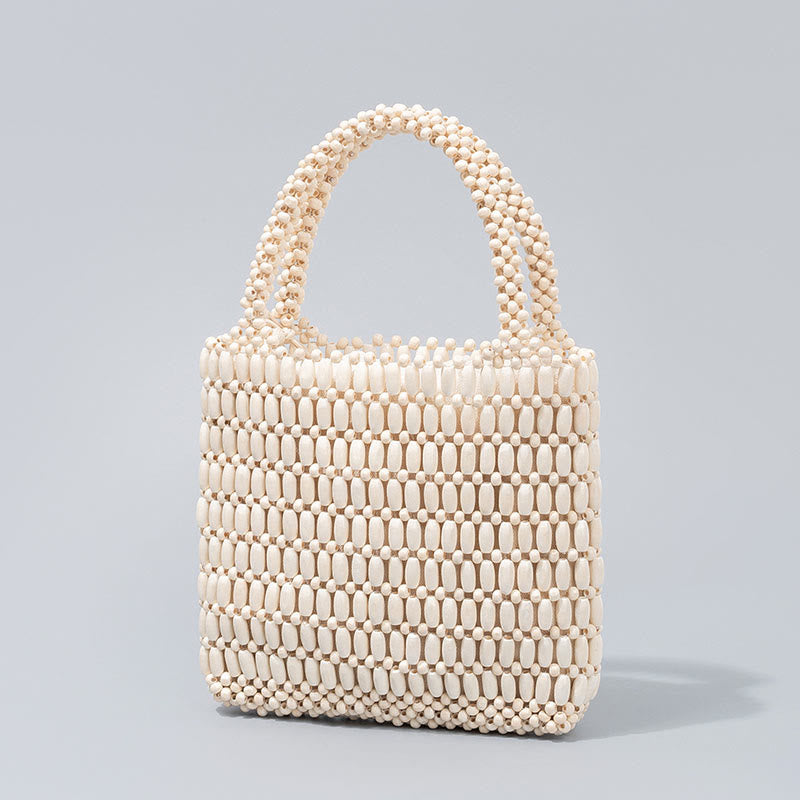 Sac à main en perles de bois tissées à la main - Sac spirituel bohème