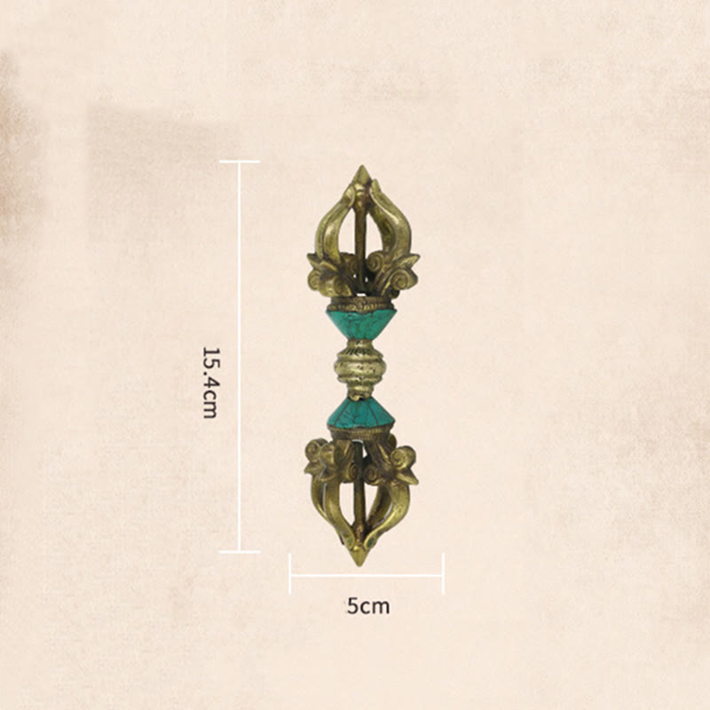 Vajra Dorje tibétain à cinq griffes en cuivre fabriqué à la main pour l'illumination