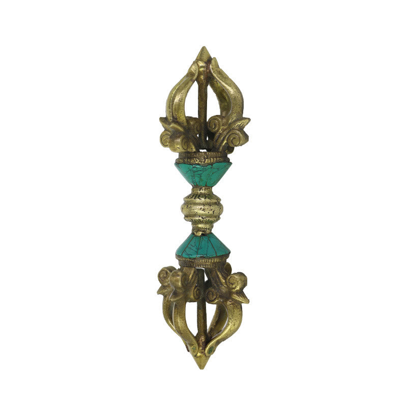 Vajra Dorje tibétain à cinq griffes en cuivre fabriqué à la main pour l'illumination