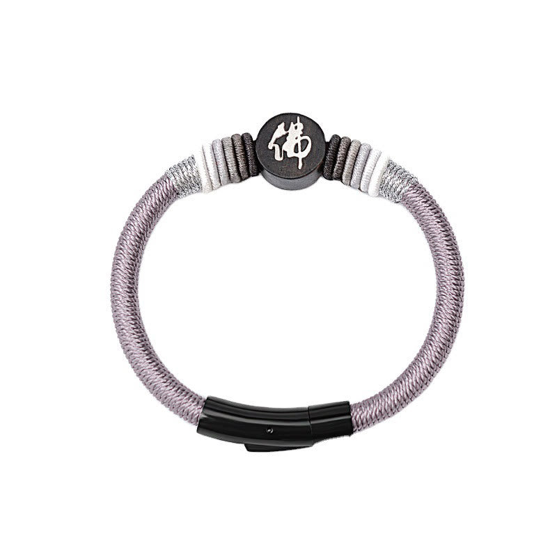 Bracelet Bouddha en ébène fait main avec cordon rouge | Protection