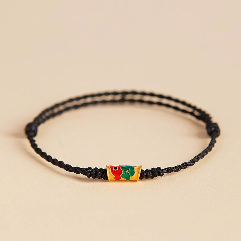 Bracelet tressé artisanal en forme de poisson koï, richesse et prospérité