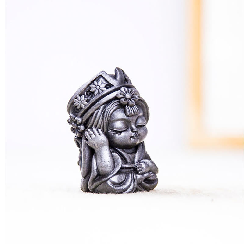 Statue de Zakiram en résine faite à la main de 7 cm, en poudre de fer rouillé