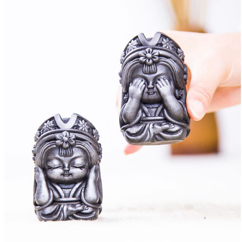 Statue de Zakiram en résine faite à la main de 7 cm, en poudre de fer rouillé