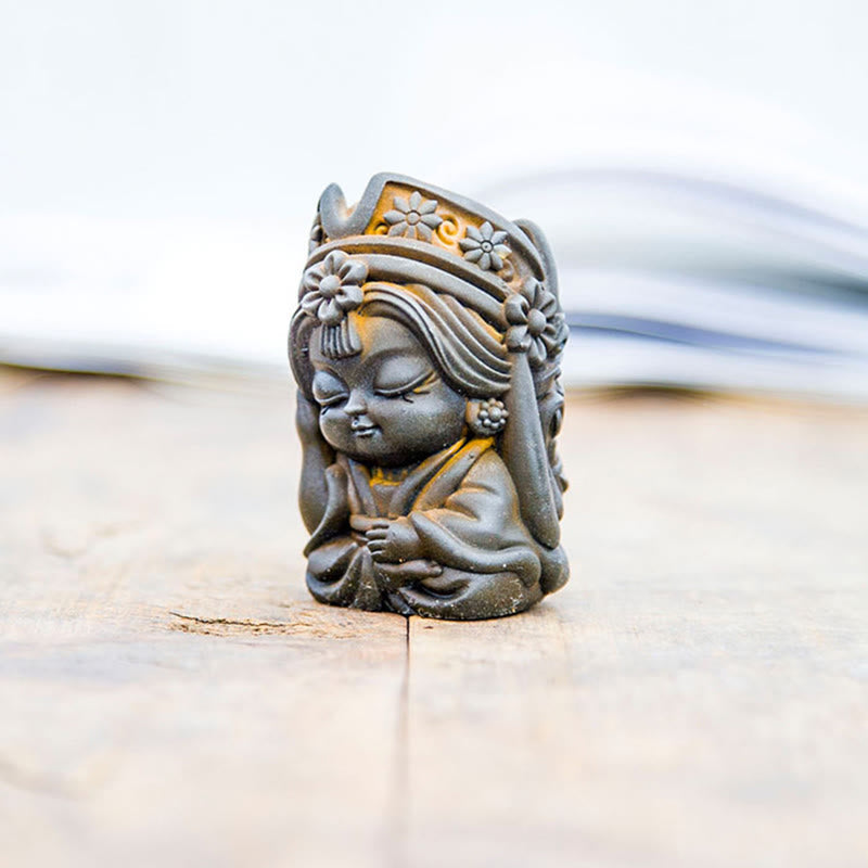 Statue de Zakiram en résine faite à la main de 7 cm, en poudre de fer rouillé