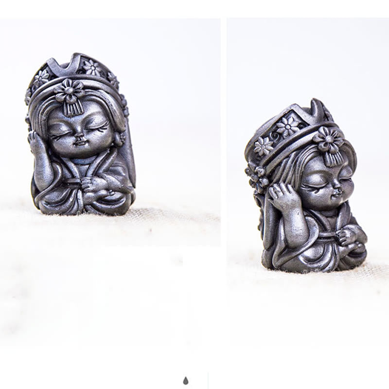 Statue de Zakiram en résine faite à la main de 7 cm, en poudre de fer rouillé