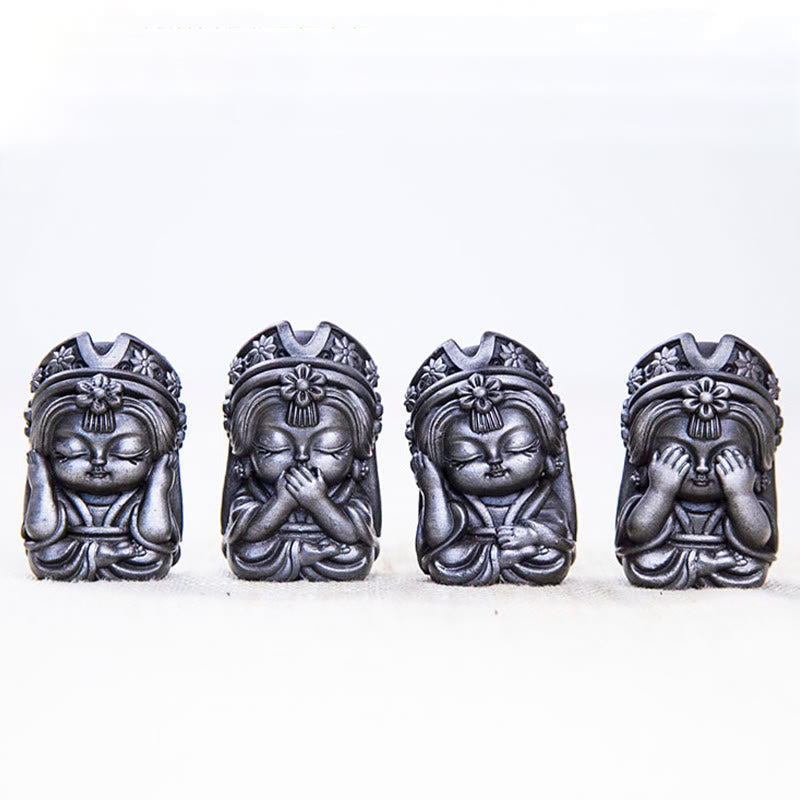Statue de Zakiram en résine faite à la main de 7 cm, en poudre de fer rouillé