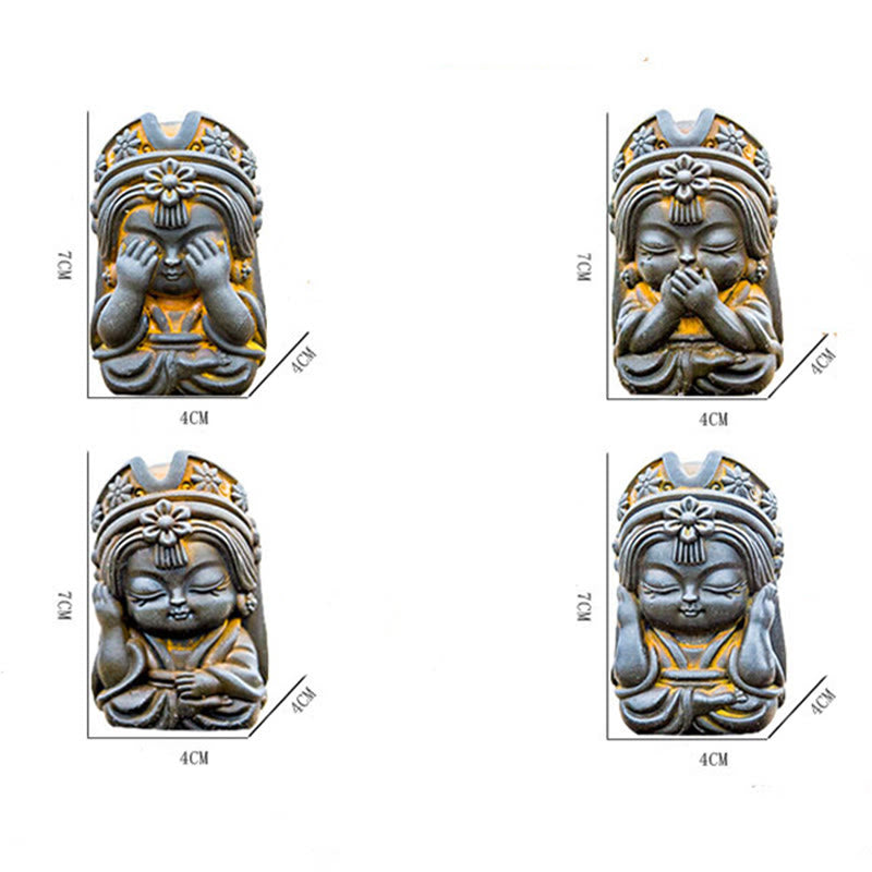 Statue de Zakiram en résine faite à la main de 7 cm, en poudre de fer rouillé