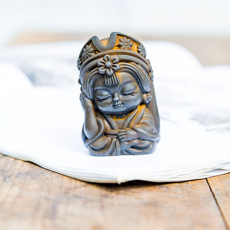 Statue de Zakiram en résine faite à la main de 7 cm, en poudre de fer rouillé