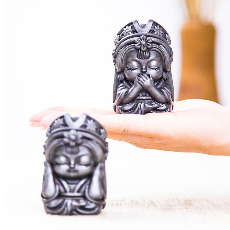Statue de Zakiram en résine faite à la main de 7 cm, en poudre de fer rouillé