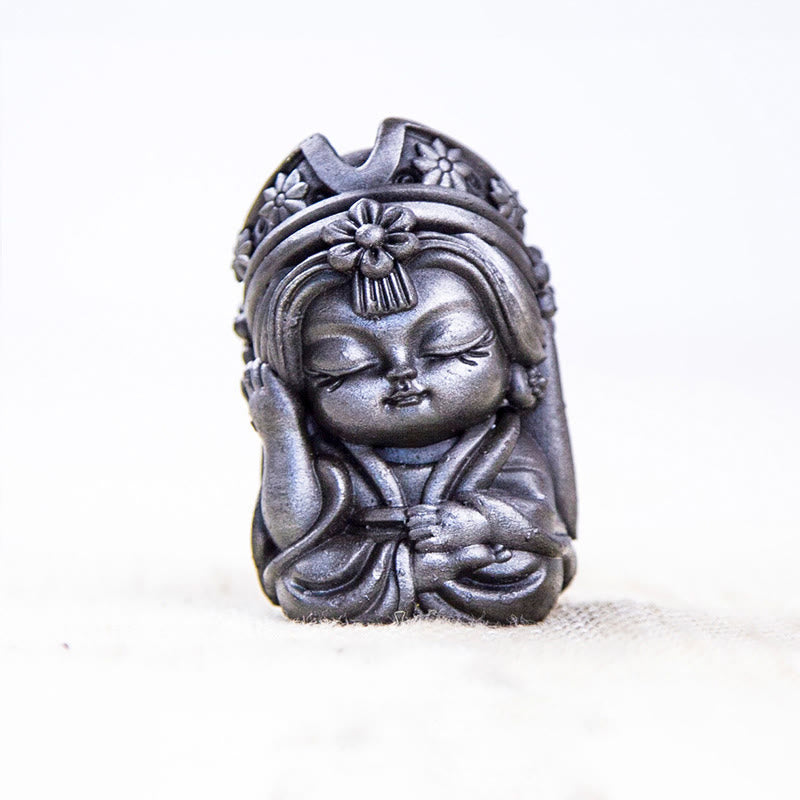 Statue de Zakiram en résine faite à la main de 7 cm, en poudre de fer rouillé
