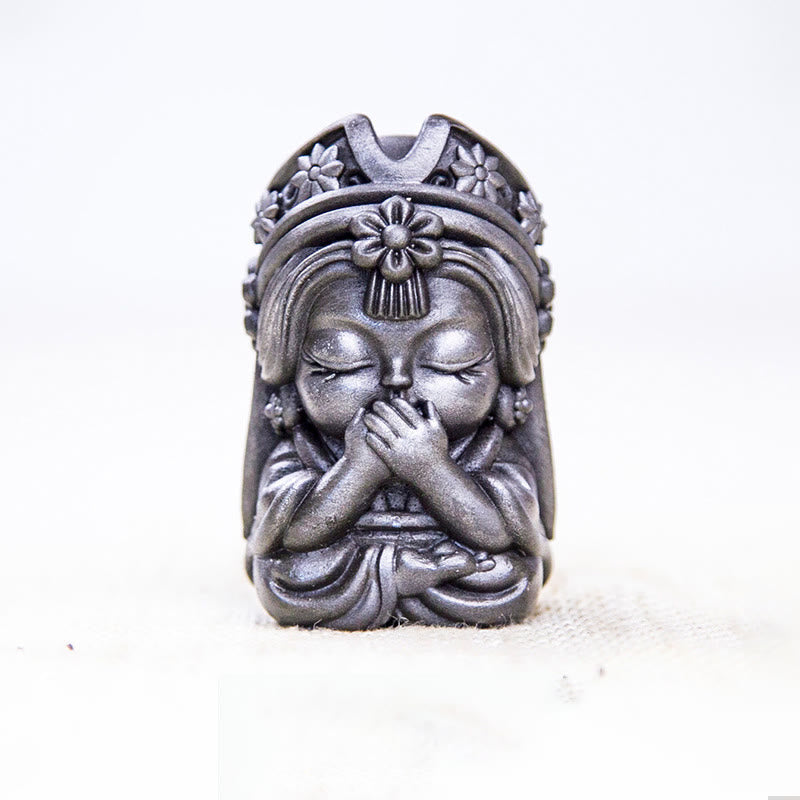 Statue de Zakiram en résine faite à la main de 7 cm, en poudre de fer rouillé