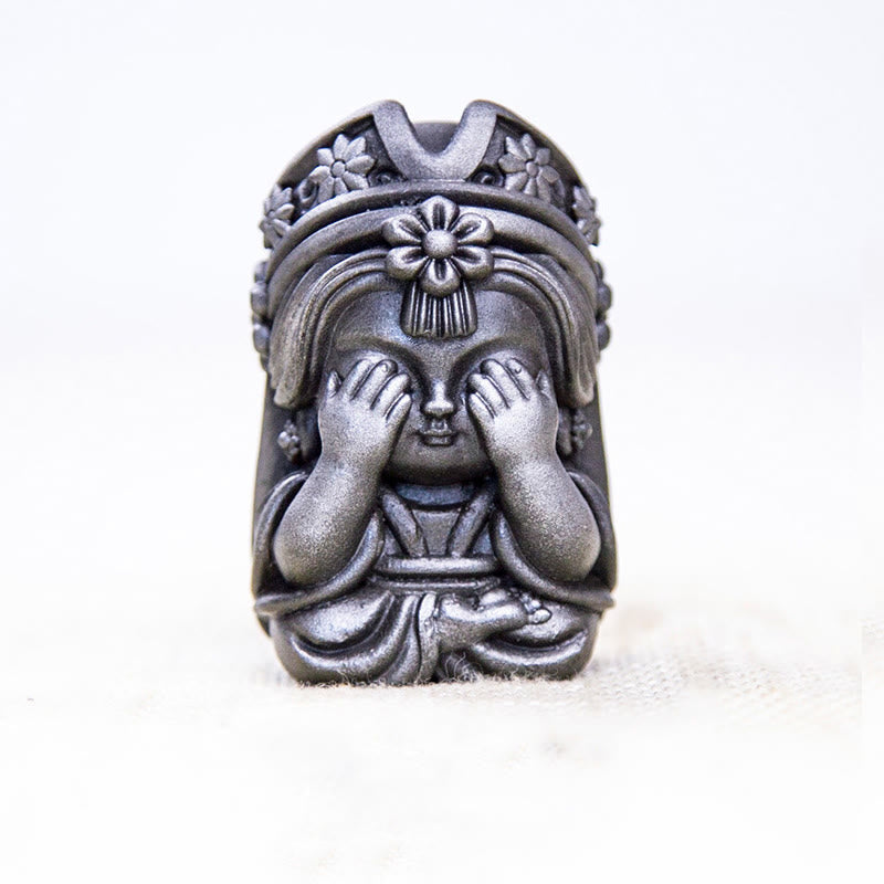 Statue de Zakiram en résine faite à la main de 7 cm, en poudre de fer rouillé