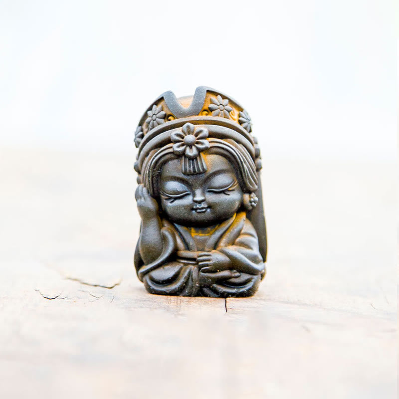 Statue de Zakiram en résine faite à la main de 7 cm, en poudre de fer rouillé