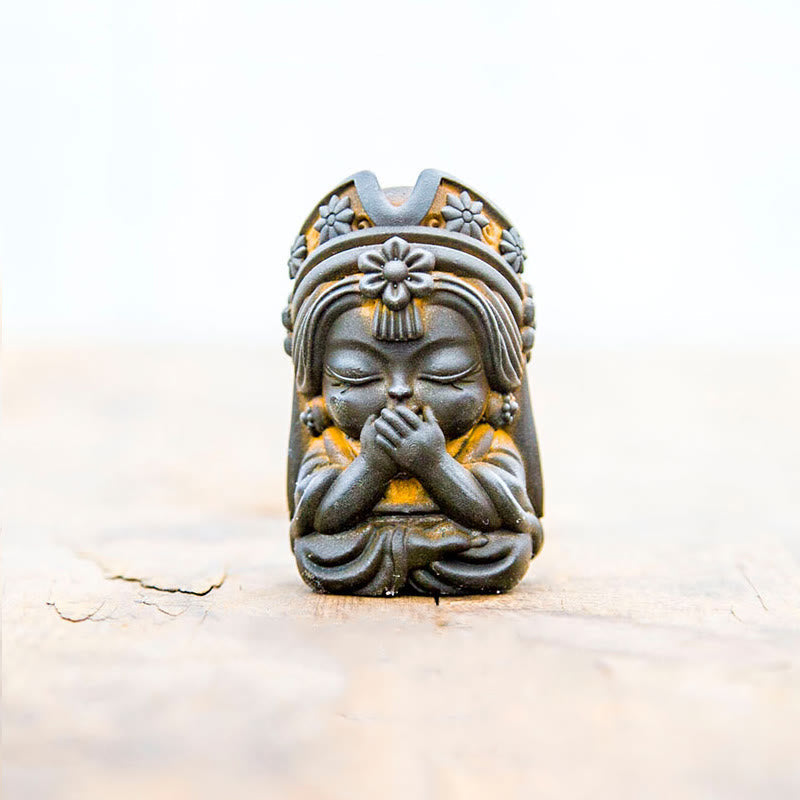 Statue de Zakiram en résine faite à la main de 7 cm, en poudre de fer rouillé