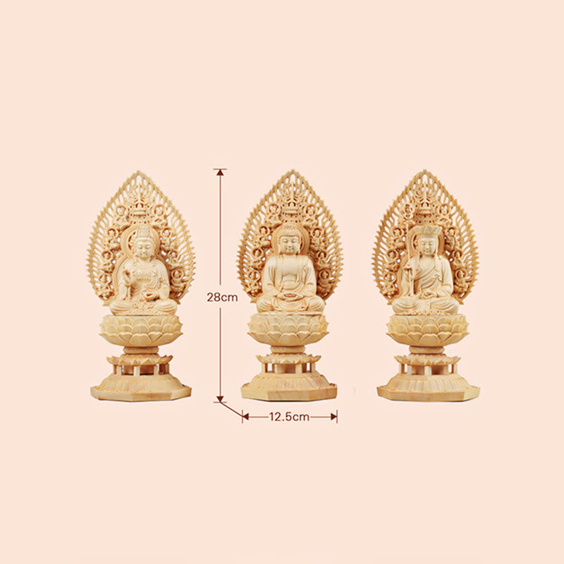 Statue de Bouddha en buis faite à la main pour la décoration de la maison
