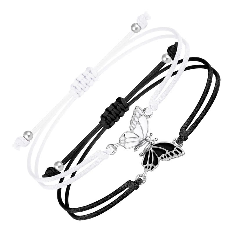 Bracelet papillon tressé fait main Freedom (lot de 2)