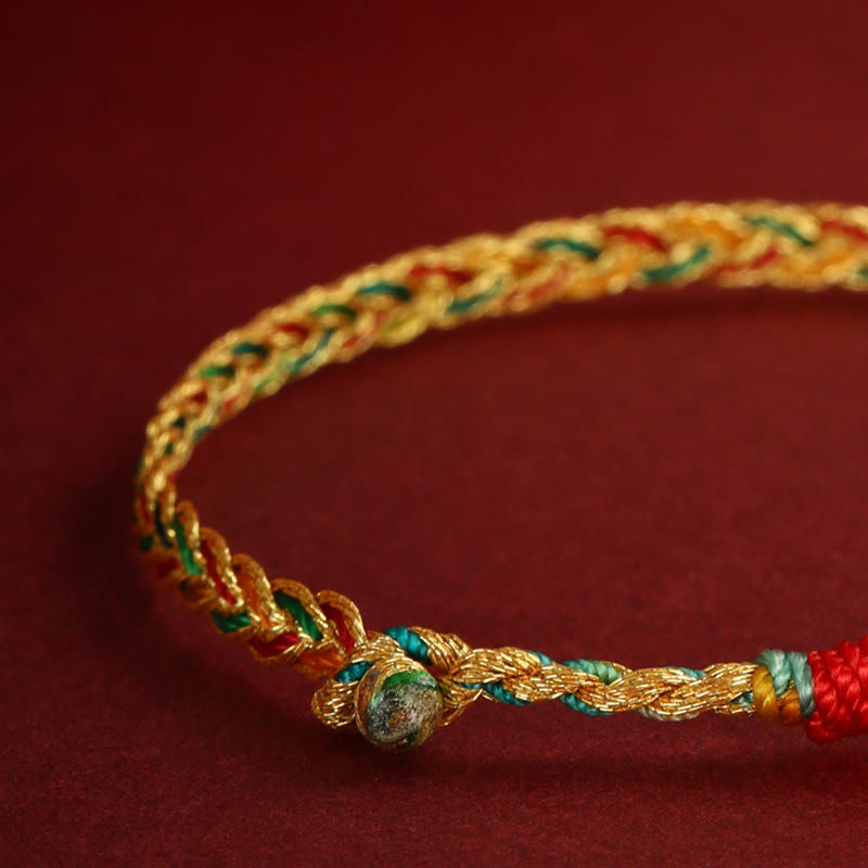 Bracelet tressé dragon coloré fait main 14 cm - 19 cm