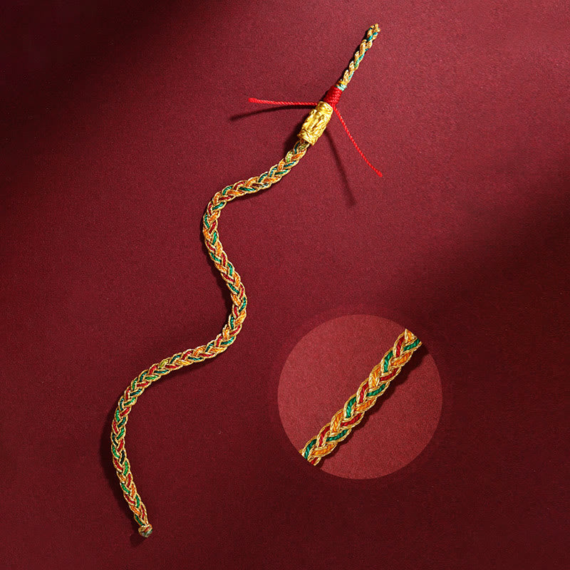 Bracelet tressé dragon coloré fait main 14 cm - 19 cm