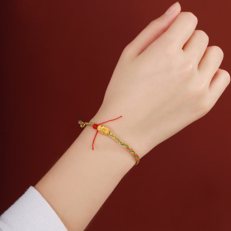 Bracelet tressé dragon coloré fait main 14 cm - 19 cm