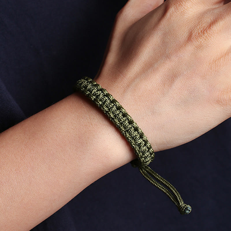 Bracelet Bouddha tressé en corde colorée fait main
