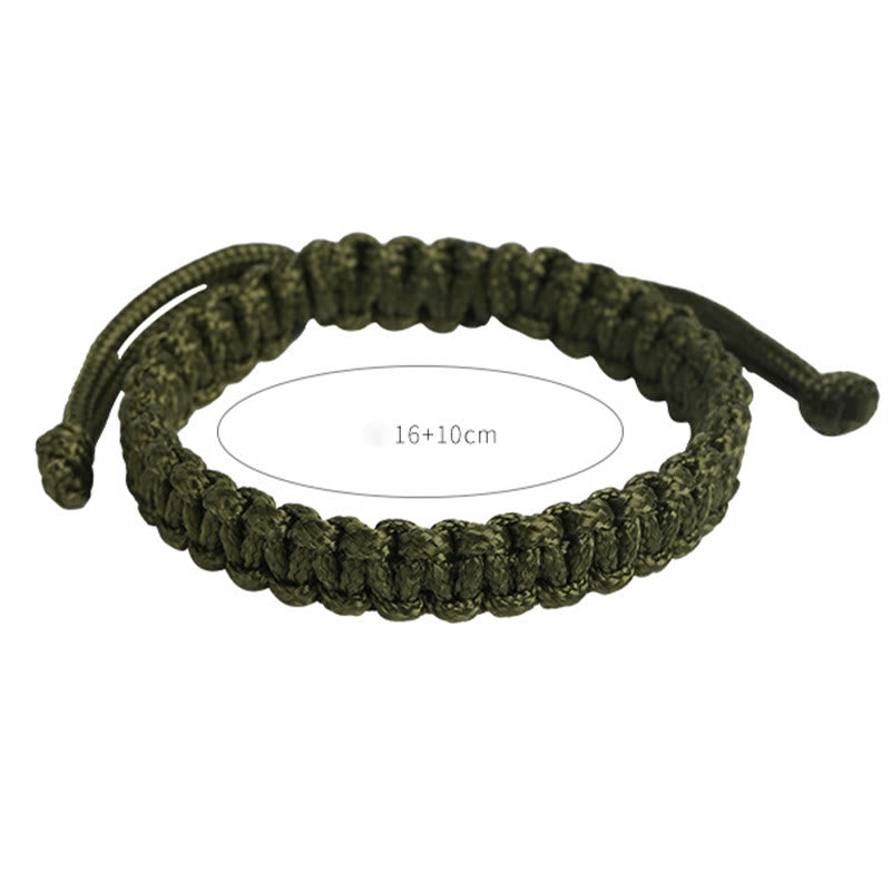 Bracelet Bouddha tressé en corde colorée fait main