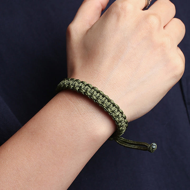 Bracelet Bouddha tressé en corde colorée fait main