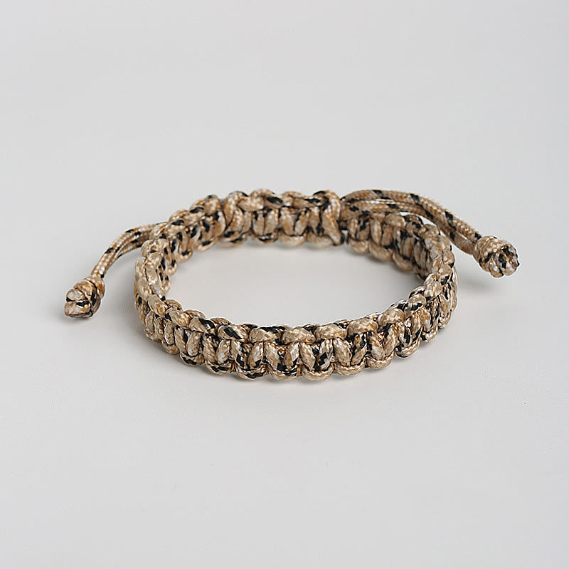 Bracelet Bouddha tressé en corde colorée fait main