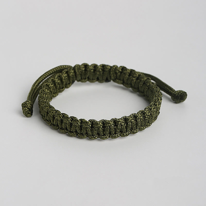 Bracelet Bouddha tressé en corde colorée fait main
