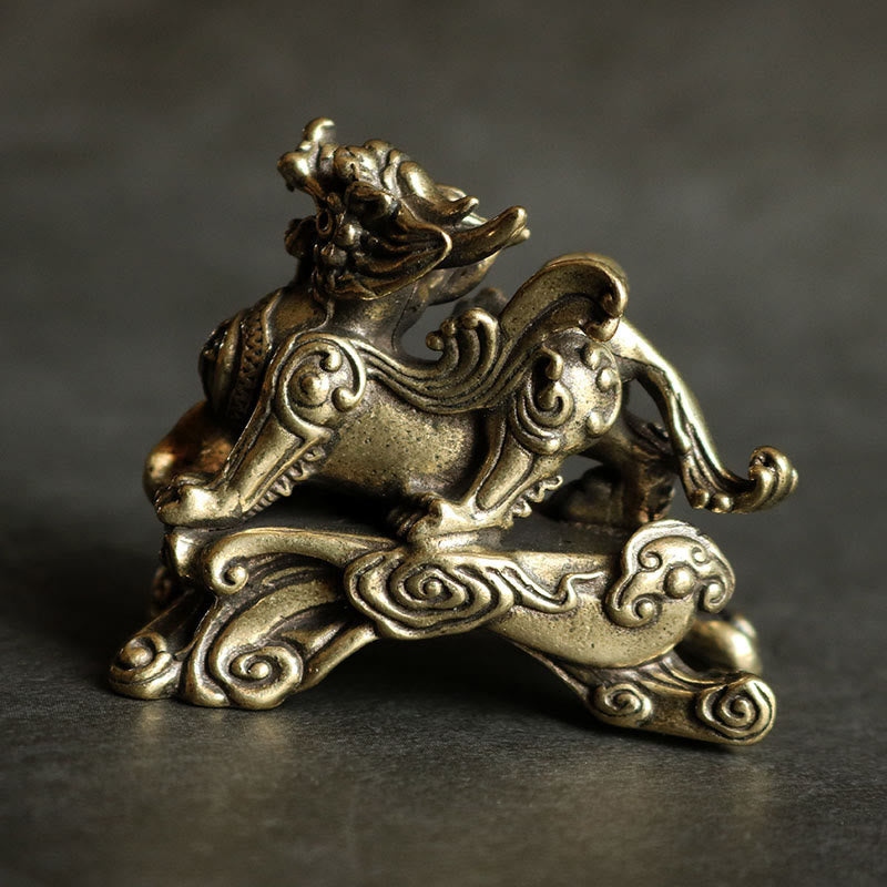Décoration Feng Shui PiXiu en cuivre faite à la main pour la richesse et la chance