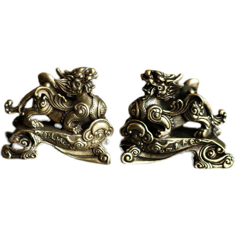 Décoration Feng Shui PiXiu en cuivre faite à la main pour la richesse et la chance