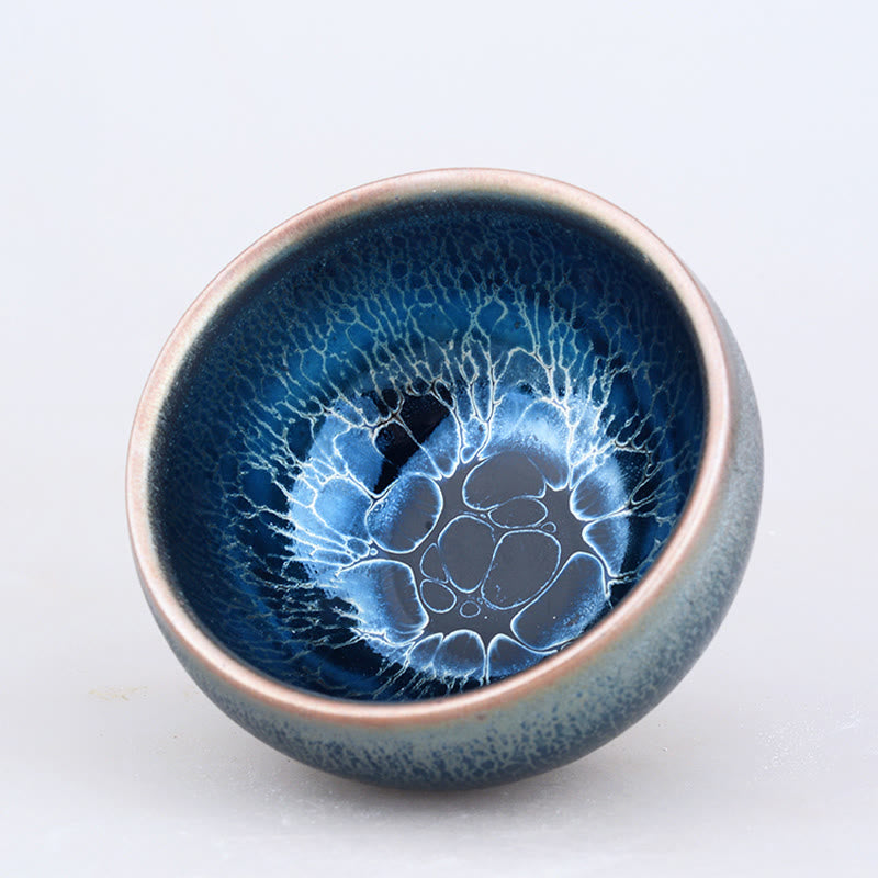 Tasse à thé en céramique Jian Zhan faite à la main, motif écailles de dragon, 7,6 cm