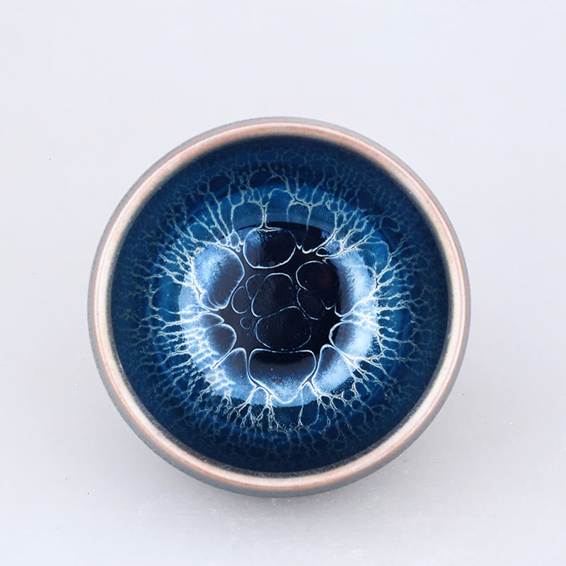 Tasse à thé en céramique Jian Zhan faite à la main, motif écailles de dragon, 7,6 cm