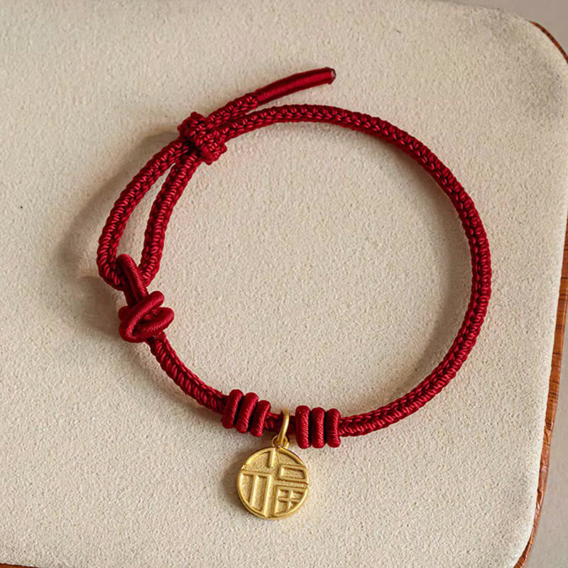 Bracelet fait main à huit fils rouges pour la chance et la protection