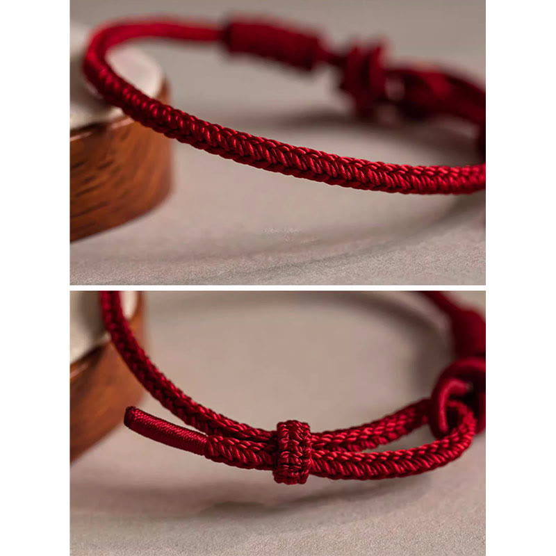Bracelet fait main à huit fils rouges pour la chance et la protection