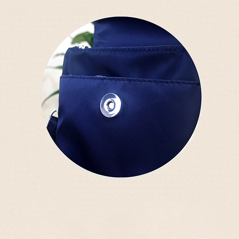 Sac bandoulière imperméable brodé à la main avec fleurs de lotus