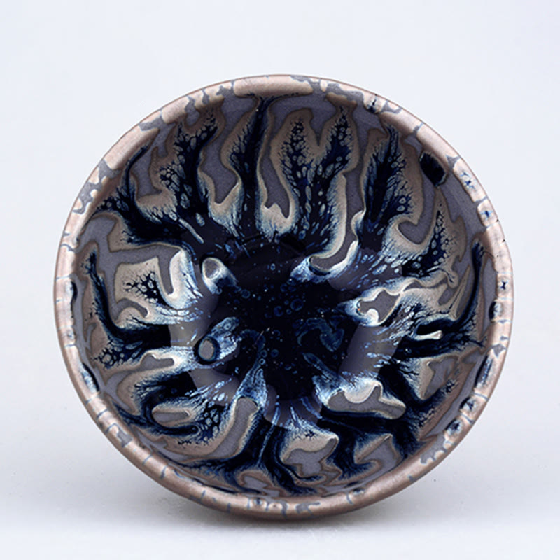 Tasse à thé en céramique Jian Zhan faite à la main, motif arbre à thé, 8,5 cm, pour décoration zen