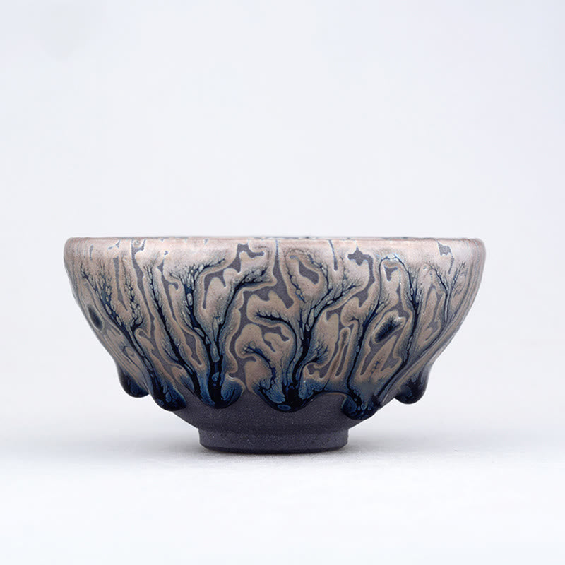 Tasse à thé en céramique Jian Zhan faite à la main, motif arbre à thé, 8,5 cm, pour décoration zen