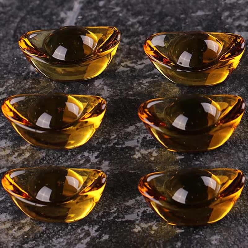 Bol en cristal Liuli fait main pour décoration d'intérieur zen