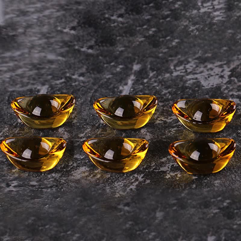 Bol en cristal Liuli fait main pour décoration d'intérieur zen