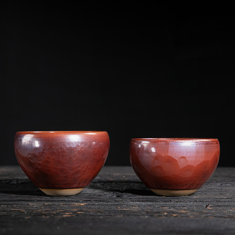Tasse à thé en céramique faite à la main avec motif de lotus pour la cérémonie du thé Kung Fu