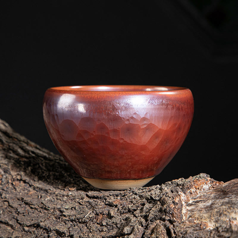 Tasse à thé en céramique faite à la main avec motif de lotus pour la cérémonie du thé Kung Fu