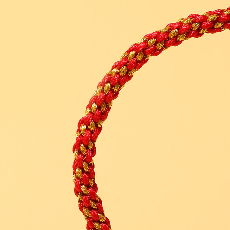 Bracelet tressé fait main en agate rouge et améthyste calme